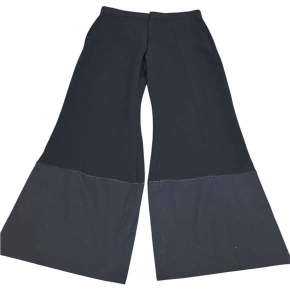 Seeby Chloe Cotton Navy Wide Leg Pants Slacks Size 38 - Picture 1 of 6